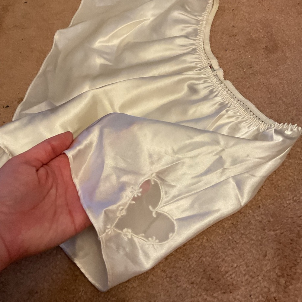 Lord & Taylor Cream Satin Chemise
